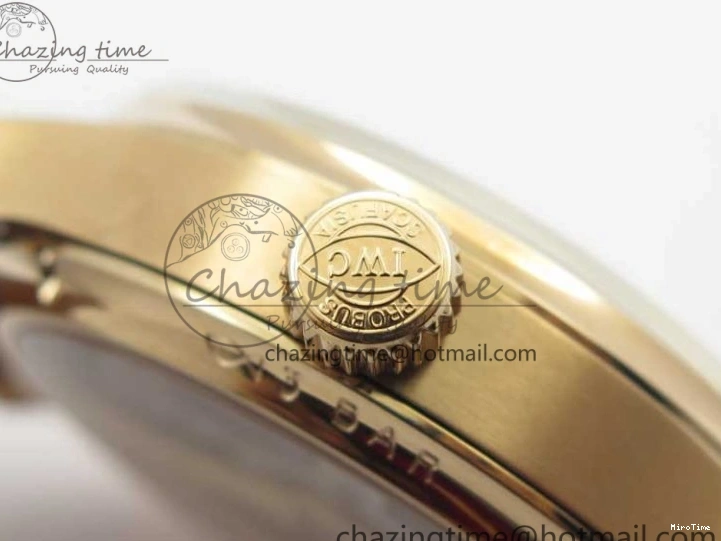 MIROTIME 0218 Compact Portugieser Perpetual Calendar IW503302 RG V9F 1:1 Best Edition White Dial on Brown Leather Strap A 7113